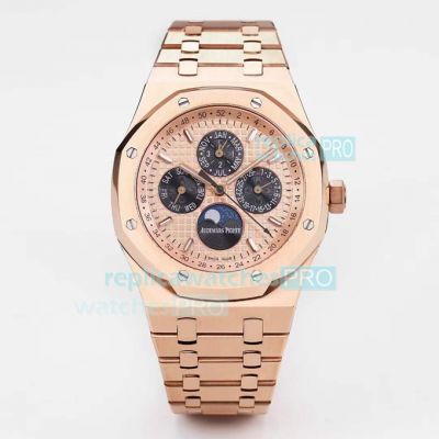 BF Factory Swiss Audemars Piguet Royal Oak Perpetual Calendar Rose Gold Watch 41MM